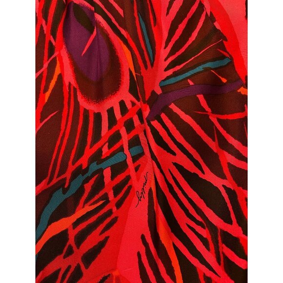 Anthropologie Milly Peacock Print Silk Dress Shift Cocktail size 2 XS - Picture 6 of 6